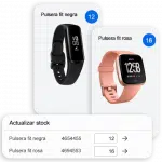 Actualización de stock tpv tienda tecnológica