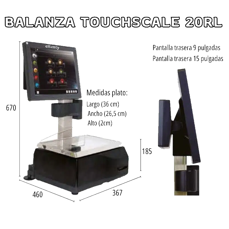 Balanza RL20 Touch con etiquetadora