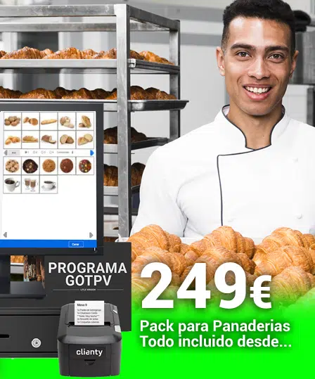 TPV para panadería y pastelería Clienty con balanza integrada