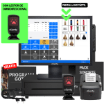tpv pantalla de 27 pulgadas con lector de códigos omnidireccional para peluquería