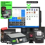 tpv con lector omnidireccional y balanza homologada para supermercados y tiendas de alimentación