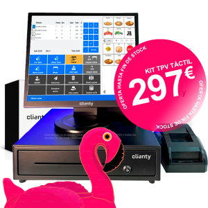 tpv tactil en oferta con cajon portamonedas e impresora térmica de tiquets segunda mano