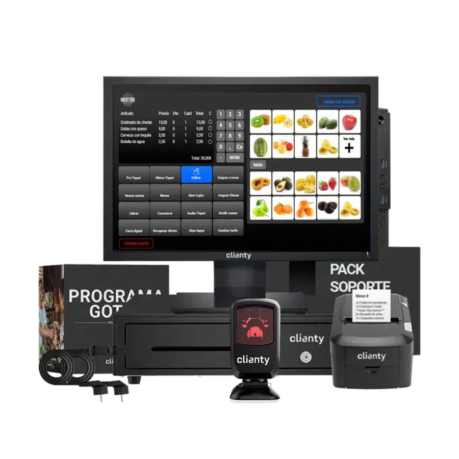 TPV con lector omnidireccional para supermercados